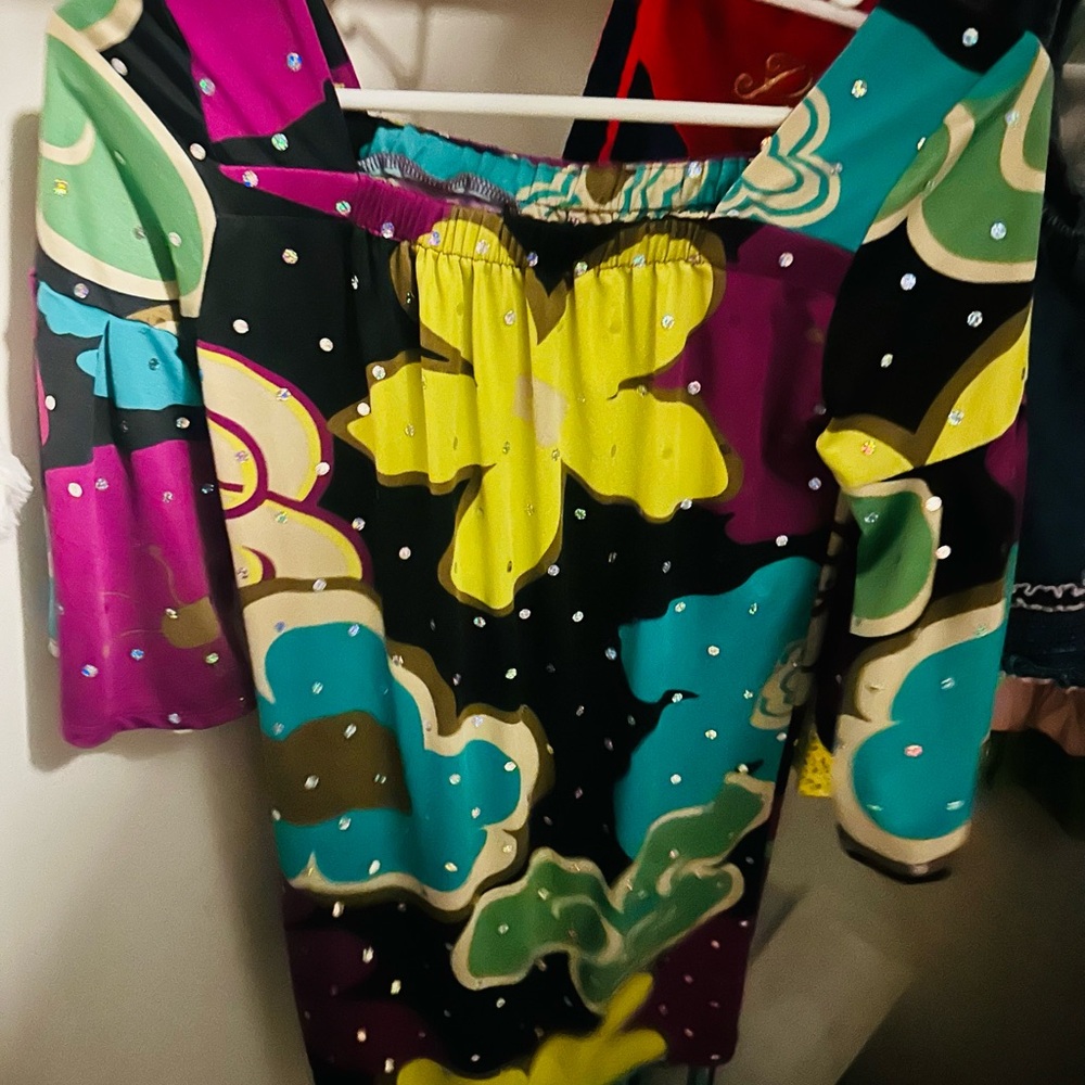 Colorful Patterned dress dance costume size 14 youth